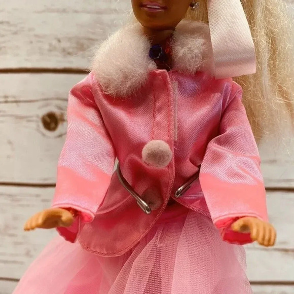 MATTEL BARBIE Doll Pink Jacket Skirt Dress 12" Tall Long Blonde Hair Blue Eyes - Picture 5 of 11
